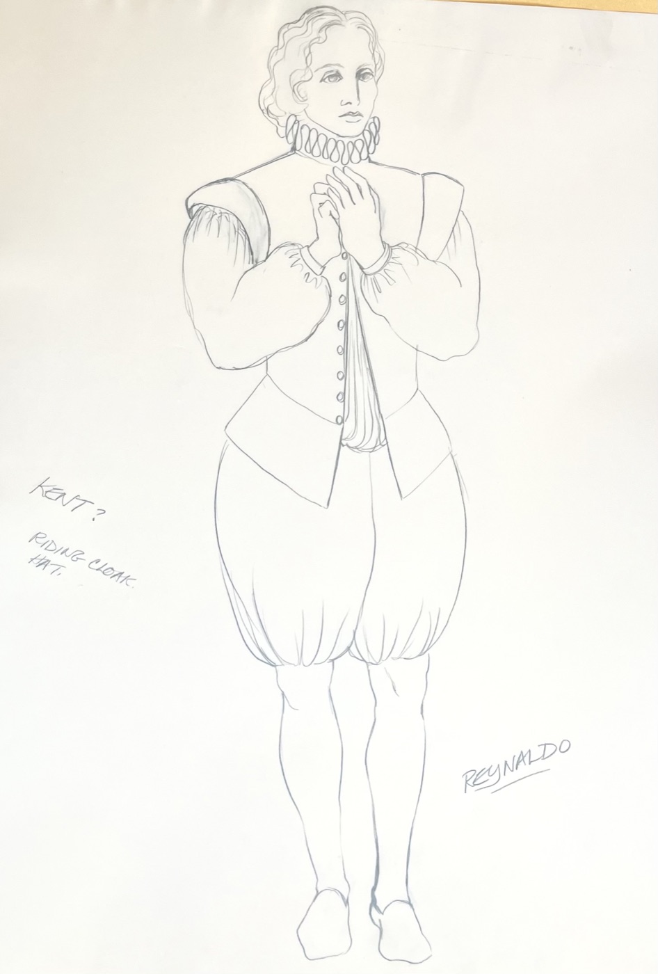 Costume sketch, Hamlet