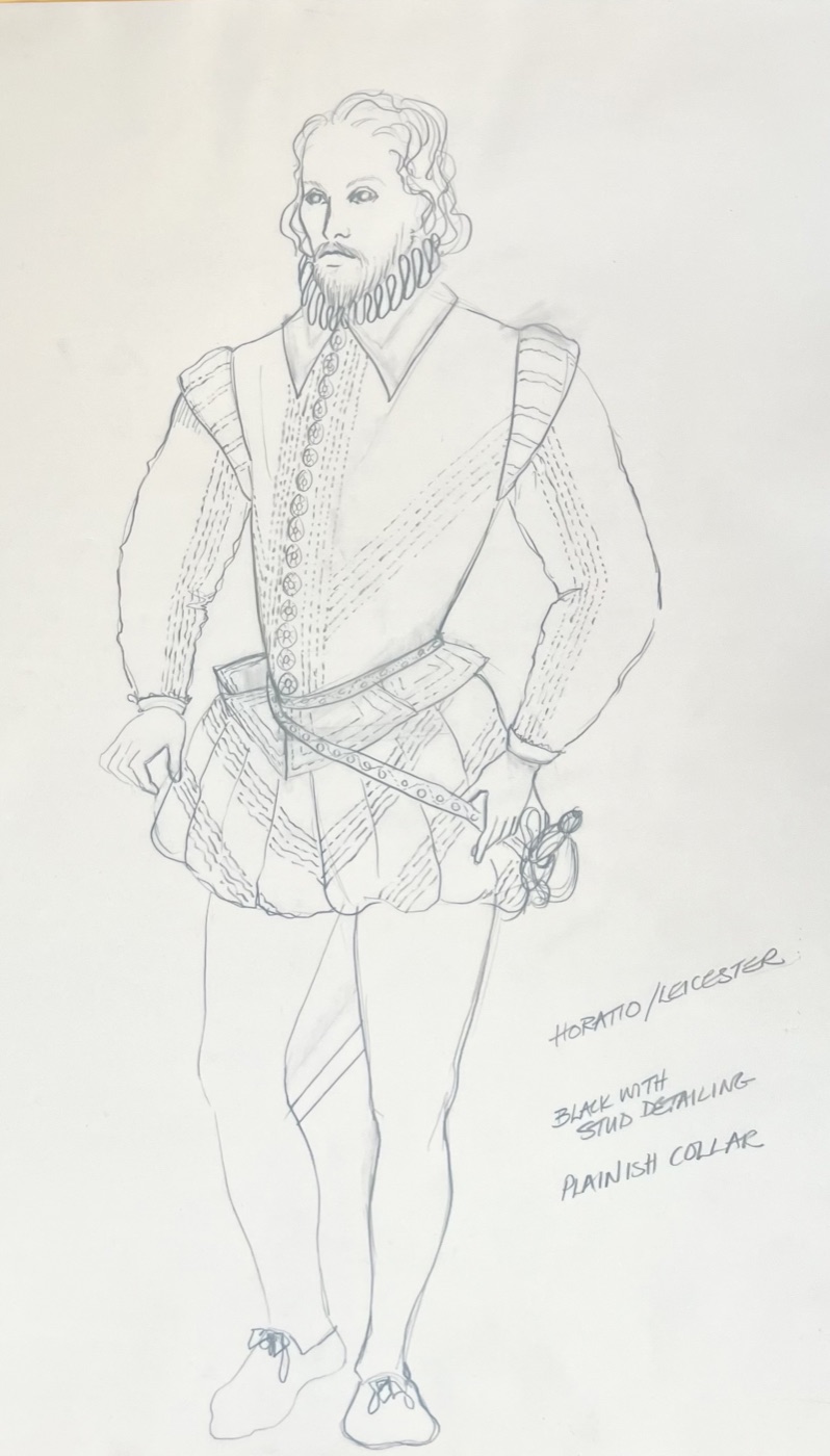 Costume sketch, Hamlet