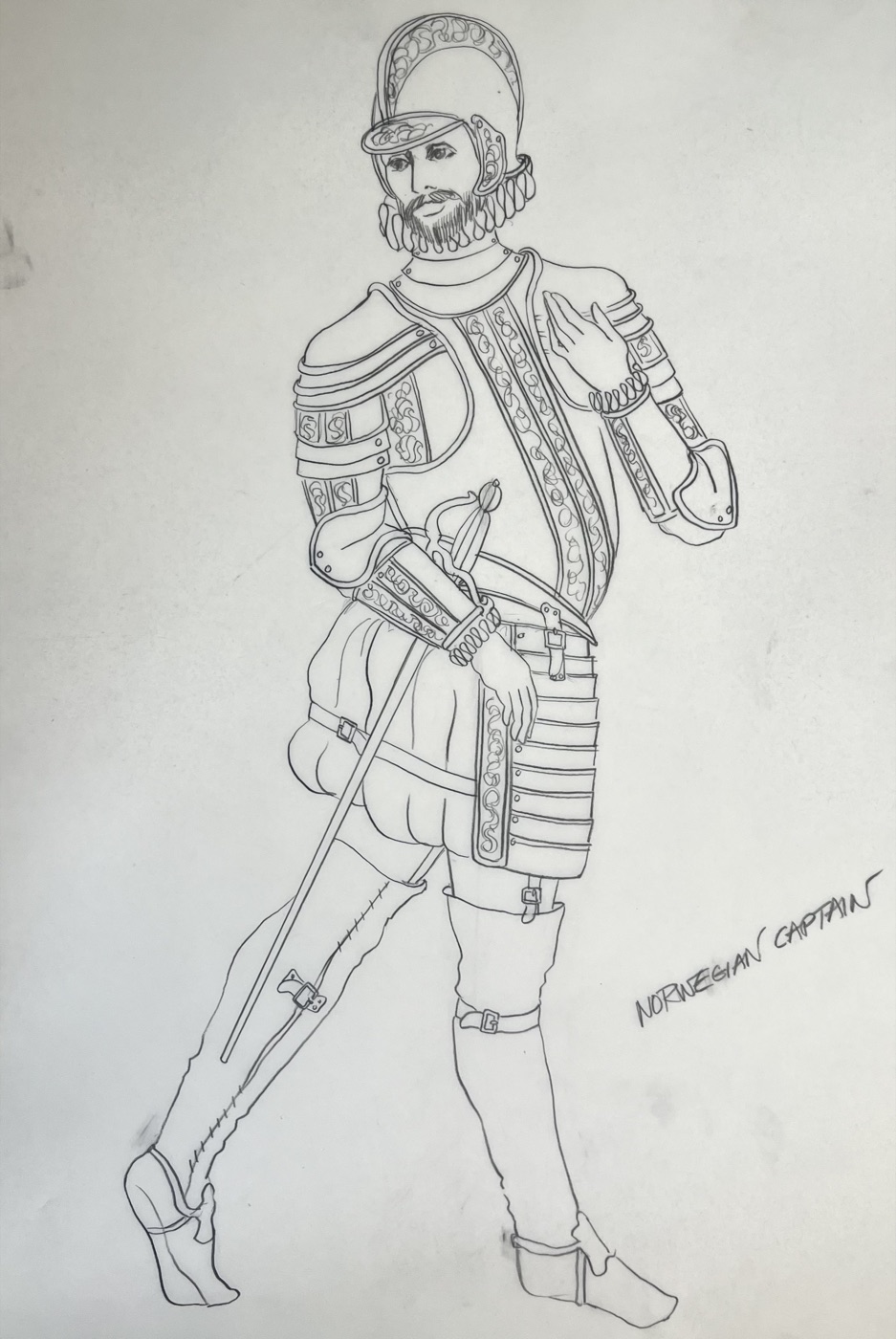 Costume sketch, Hamlet