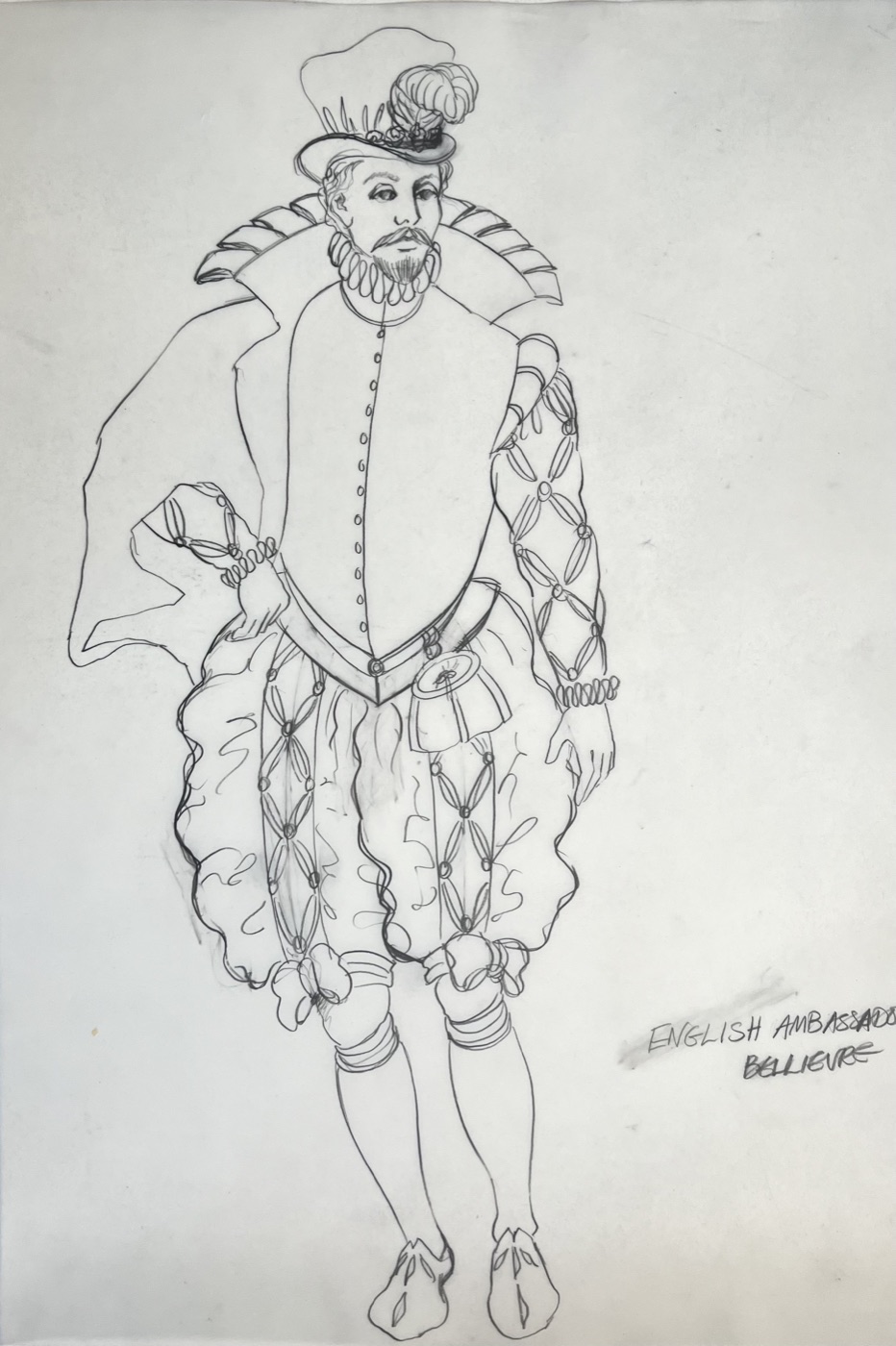 Costume sketch, Hamlet
