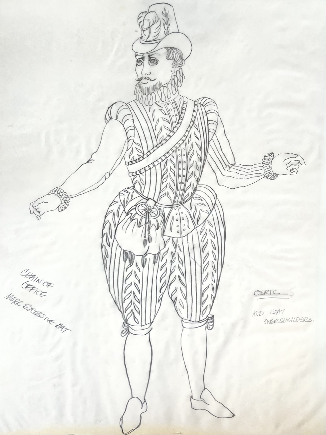 Costume sketch, Hamlet